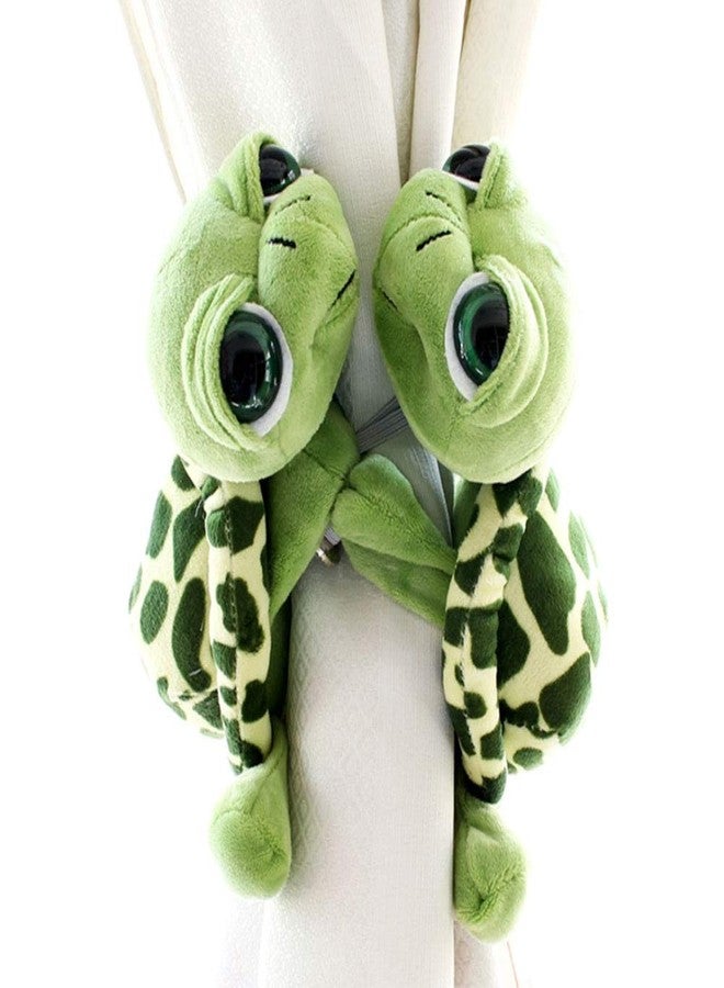 Cciphy 1 Pair Cartoon Turtle Curtain holdbacks Cute Tiebacks Animal Holders Window Accessories for Living Room Bedroom Curtain Decoration (Turtle) - Image 1